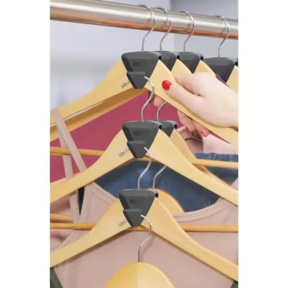 12 Pack Ruby Space Saver Triangles Closet Organizer Cascading Hanger Hooks USED